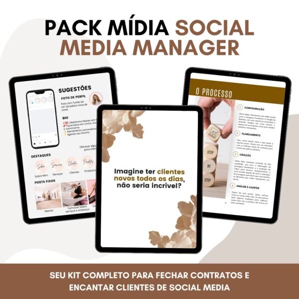 pack midia social media manager