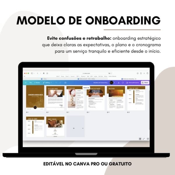 pack midia social media manager modelo de onboarding